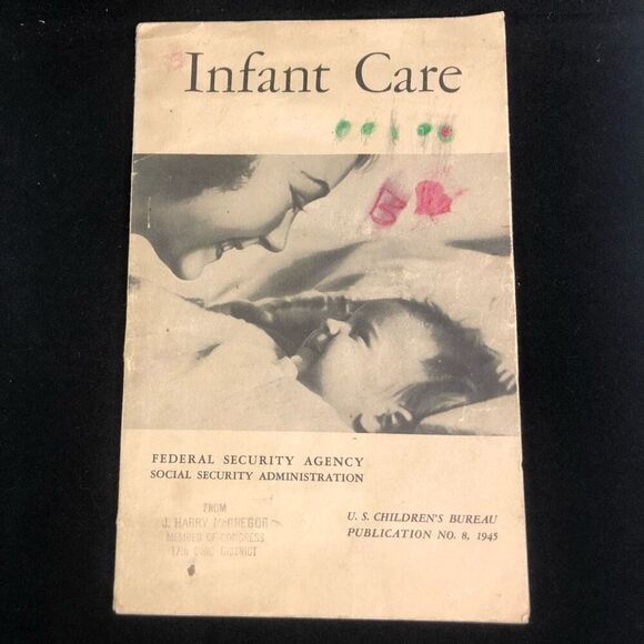 infant care health booklet vintage 1945 federal security agency ohio as is - Picture 1 of 13